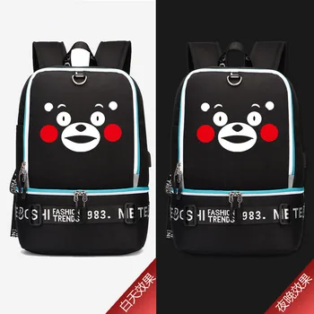 

Japanese Mascot Kumamon Kawaii Women Backpack Mochila Feminina Kumamon Shoulder Bags Canvas School Bags for Teenage Girls Rugzak