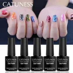 CATUNESS Nail Art 12 цветов счастливого популярного трескающийся лак для ногтей УФ поли гель лак светящийся гель лак Перманентная трещина