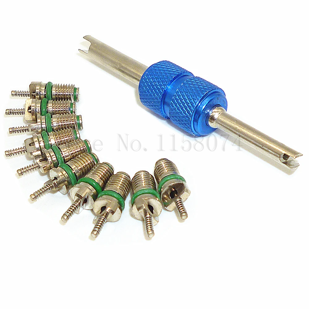 Valve Core Key Wrench Remover Repair Tool With 10pcs Auto Air