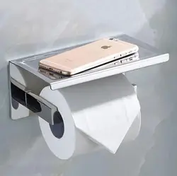 Новый многофункциональный Держатели бумаги Полки для ванной одного рулона туалетной Аксессуары для ванной комнаты 304 Нержавеющая сталь