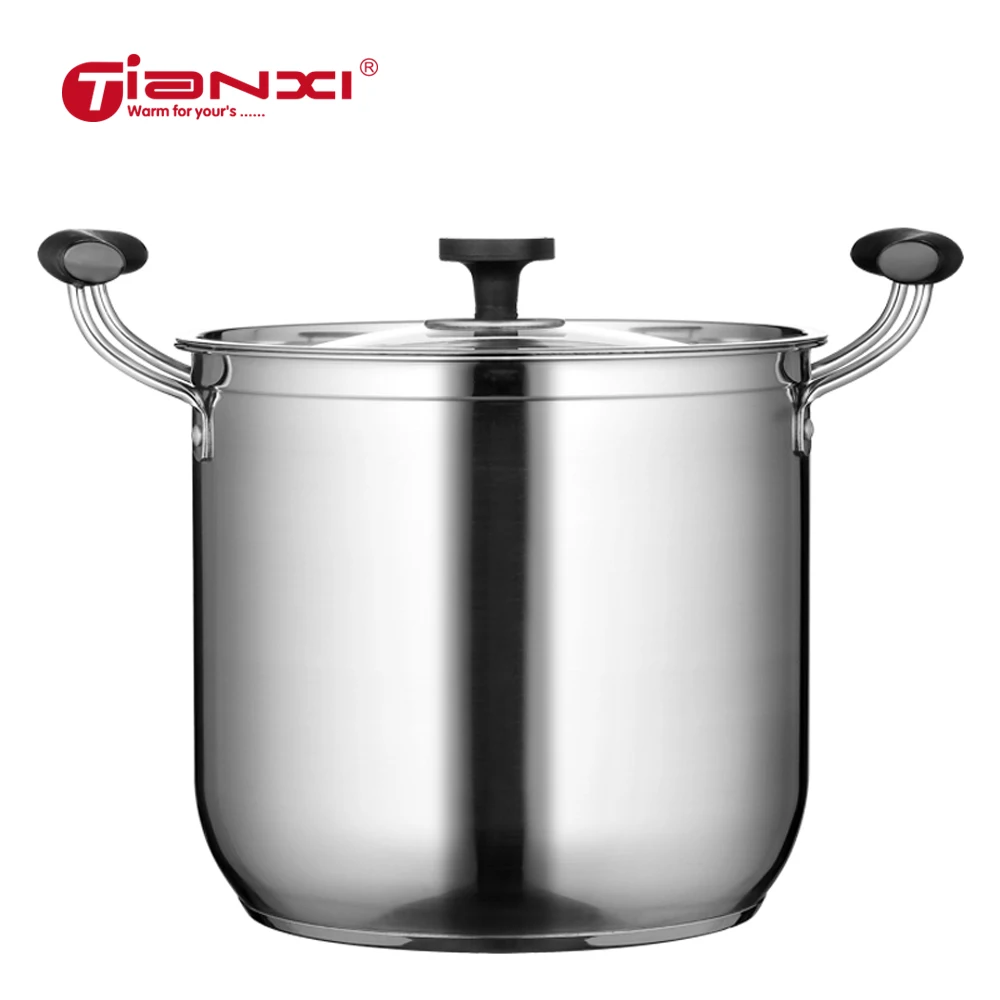 22 CM Soup & Stock Pots Thick Stainless Steel Thickened Bottom Saucepan