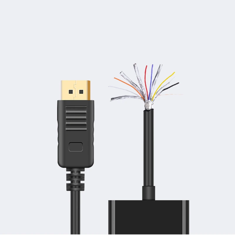 Displayport to VGA Cable DP Display port Adapter 1080P Digital Audio Converter DP Male to VGA Female For Projector TV Laptop DTV Displayport to VGA Cable DP Display port Adapter 1080P Digital Audio Converter DP Male to VGA Female For Projector TV Laptop DTV