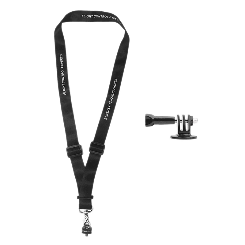 Camera Lanyard For-Dji Osmo Action Detachable Long Necklace Strap Outdoor 60Cm - Цвет: Black