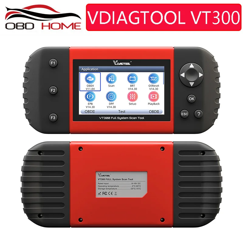 VDIAGTOOL VT300 автоматический диагностический сканер EPB DPF DRP BRT OBDII OBD2 Поддержка мульти автомобиль модели автомобильные инструменты