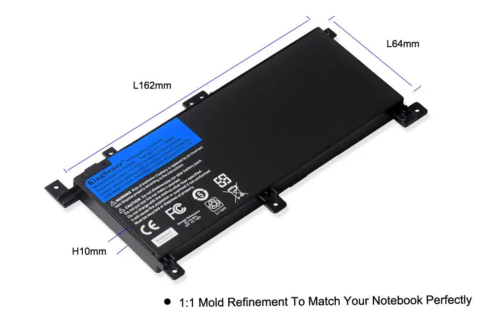 Bateria do Portátil para Asus Kingsener Nova Notebook X556ub X556uf X556uj X556uq X556ur X556uv A556u Fl5900u C21n1509 X556ua - Imagem 5
