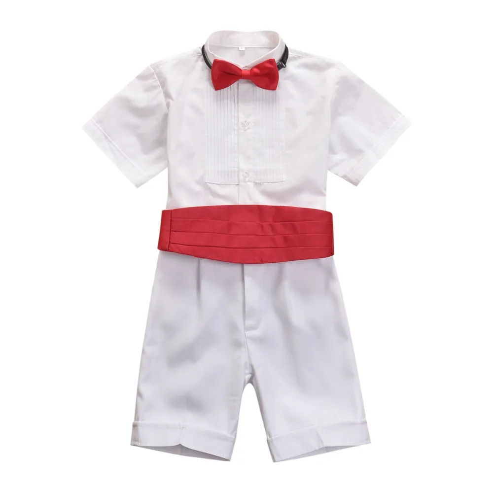 Boys Suits for Wedding Kids Prom Suits Flower Girl Slim Fit with Girdle