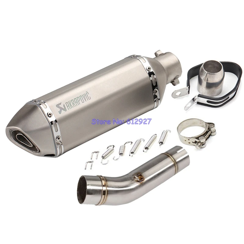 

Motorcycle for Honda CB400 Exhaust System Connect Middle Link Pipe with Akrapovic Muffler Escape Leak