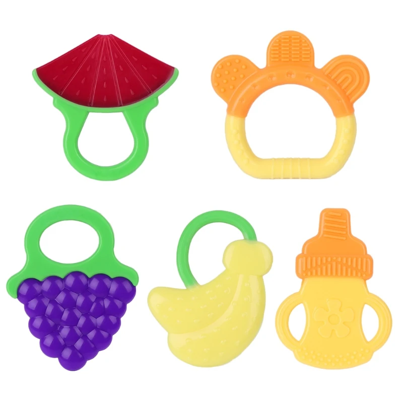 

Baby Teether Soft Silicone DIY Kid Watermelon Shape Cartoon Ring Crafts Chewing