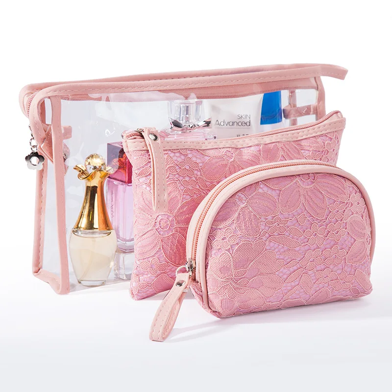 3pcs/set Women Makeup Storage Bag Travel Cosmetic Organizer Bags