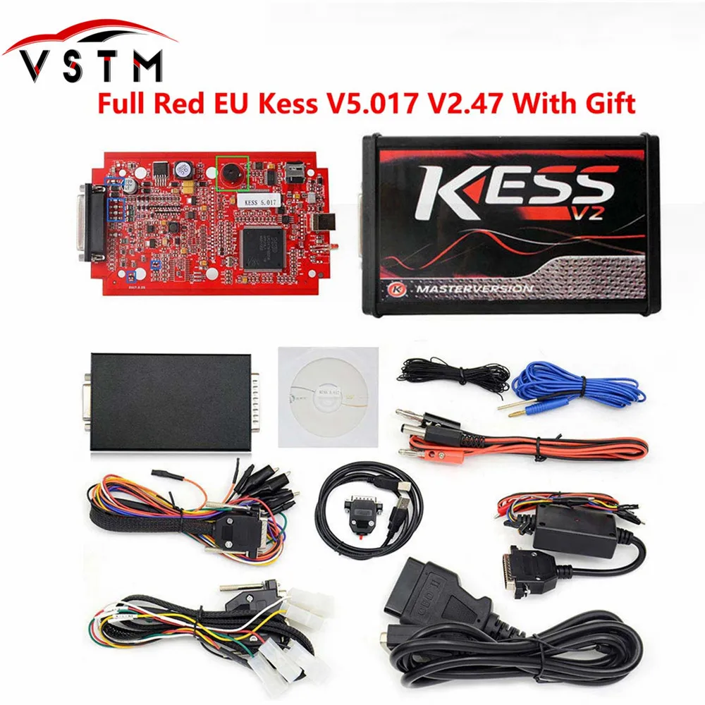 Онлайн мастер KESS V5.017 V2 V2.47 без маркера KTAG V7.020 зеленый/красный OBD2 менеджер Тюнинг