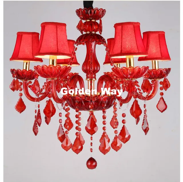 online shop red crystal chandelier lighting luxury crystal light