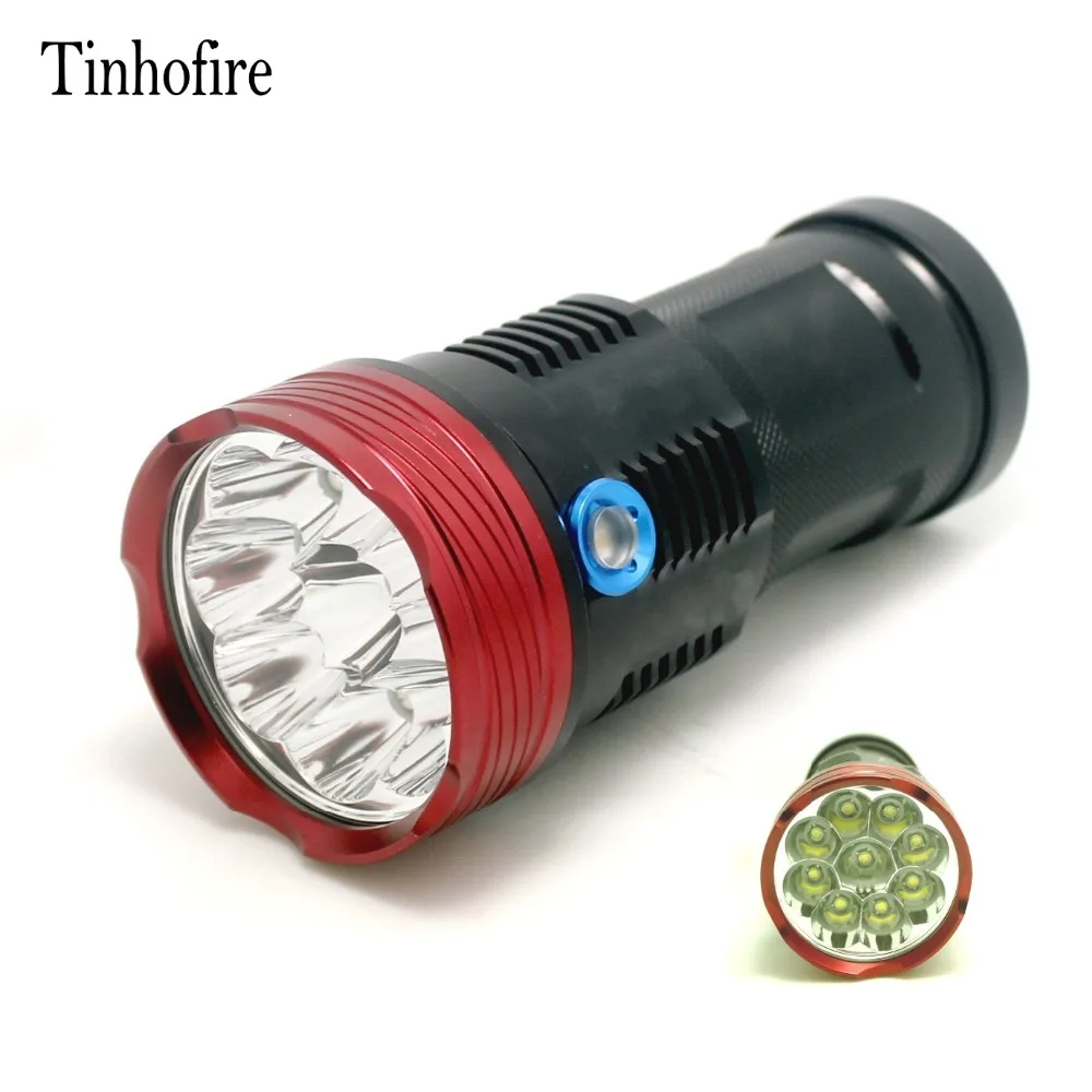 Светодиодный фонарик Tinhofire King 9T6 15000 люмен светодиодный 9 x CREE XM L T6 для кемпинга