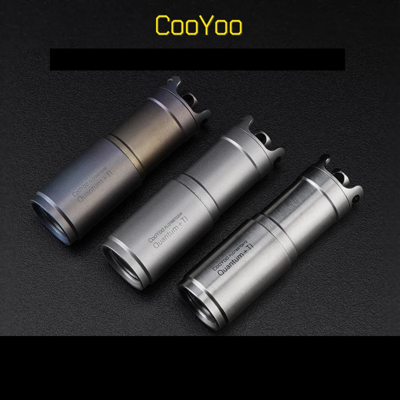 

CooYoo Titanium alloy fine strong light EDC miniature USB charging mini flashlight
