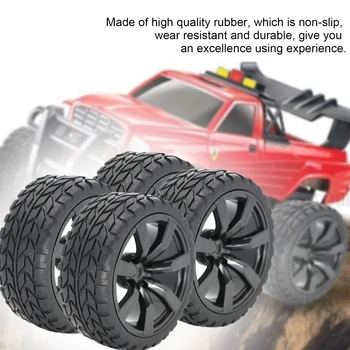 

4PCS Non-slip Double Arrow Pattern Rubber Wheels Tires Tyres for 1\\\/10 On-Road RC Remote Control Car Buggy Parts 63mm