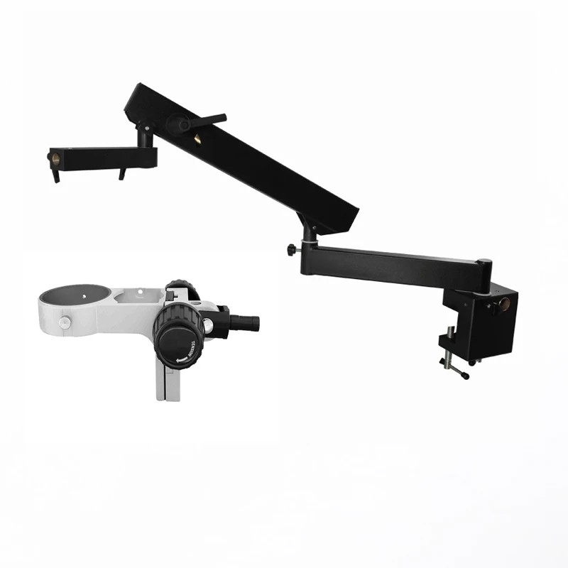 Microscope flex arm clamping stand/stereo microscope articulating flex table clamping arm with