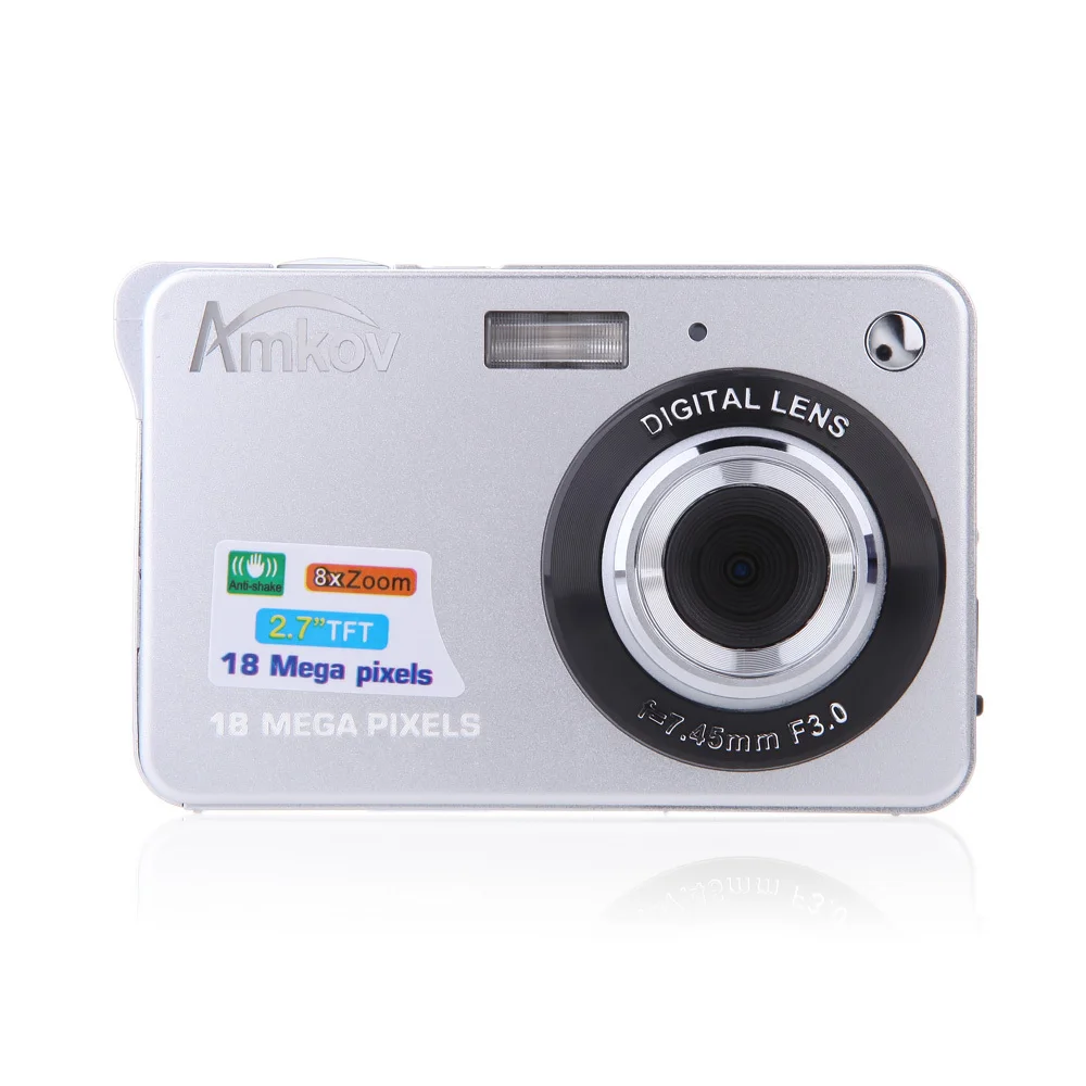 3 цвета! Новинка 1280*720 HD мини цифровая камера 18MP 2," TFT 8x Zoom Smile Capture Anti-shake видеокамера