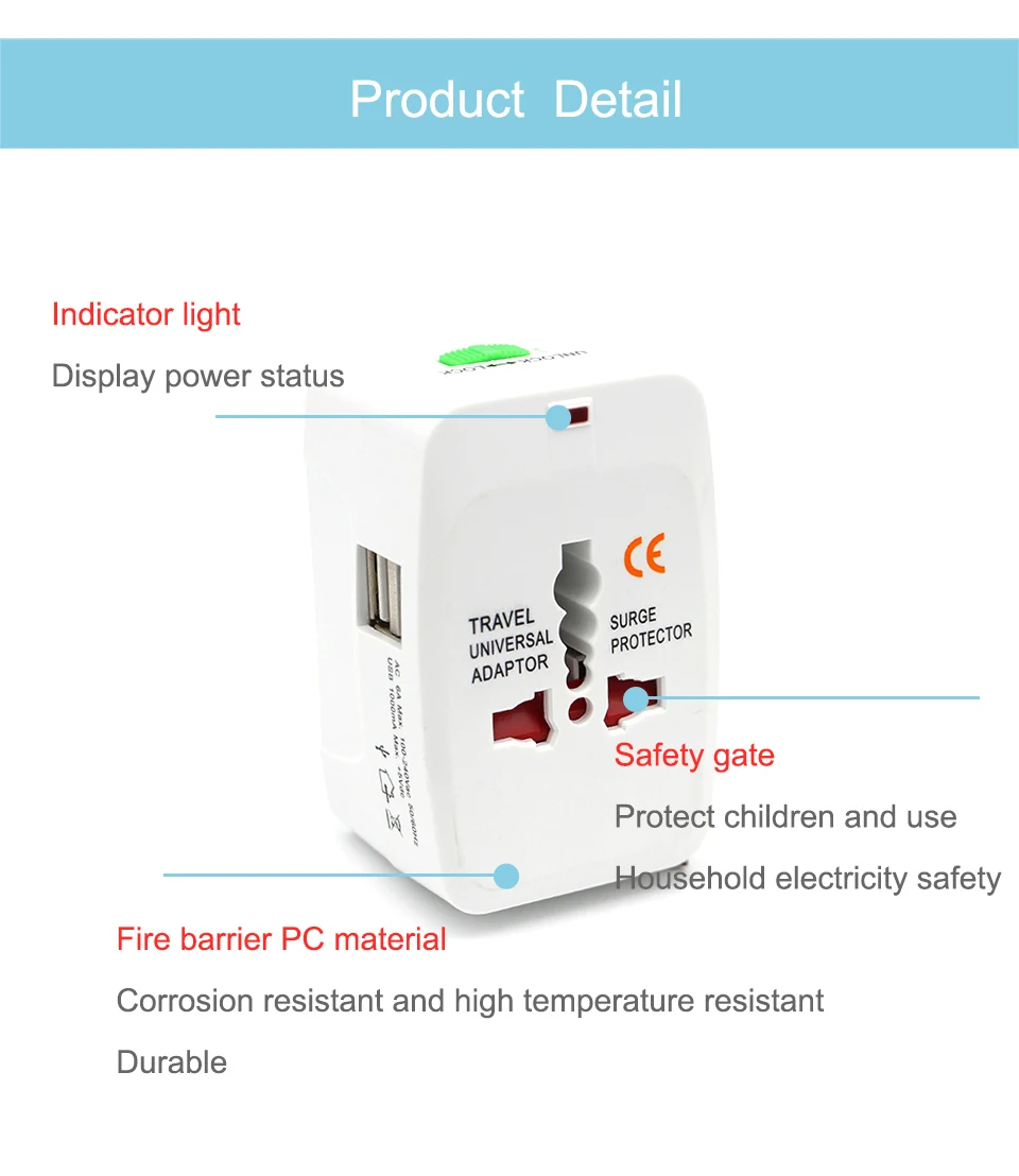 Electric Plug power Socket Adapter International travel adapter Universal Travel Socket USB Power Charger Converter EU UK US AU (11)