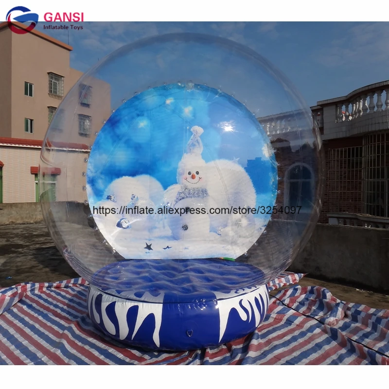 2018 Outdoor Clear Inflatable Dome Christmas Decorations Bounce House 3M Inflatable Human Size Snow Globe For Event commercial inflatable bubble dome tent clear inflatable luxury tent for outdoor camping