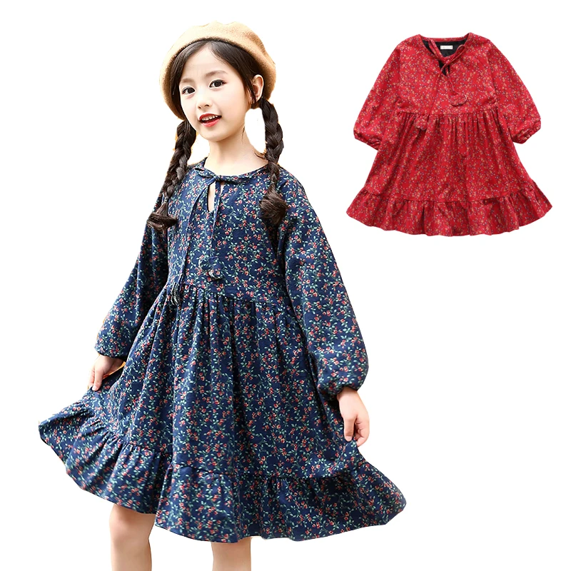 

Girls Dresses Thick Plus Velvet Winter Dresses For Girls Warm Floral Dress For Party And Wedding Kids Clothes 2 4 6 8 10 12Years