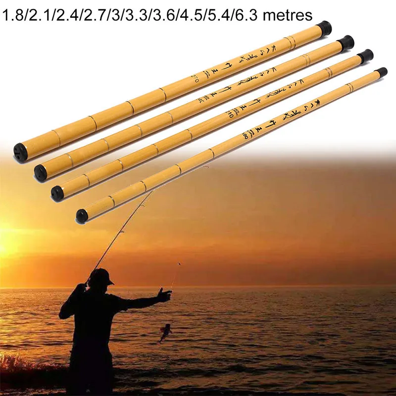 Mini Portable1.8-6.3M Stream Fishing Rod Hard Glass Fiber Telescopic Fishing Rod Ultra Light Carp Fishing Pole Ultrashort