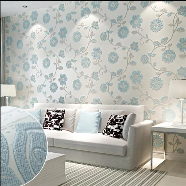 Beibehang Relief Wallpaper Modern Pink Sky Blue Bedroom Beibehang Relief Wallpaper Modern Pink Sky Blue Bedroom Living Room Tv Background Wall