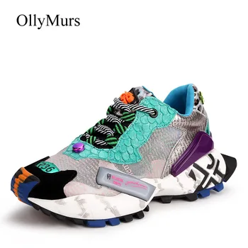 

Casual Shoes Women Chunky Sneakers Platform zapatos de mujer Patchwork Fashion Brand chaussure femme Ladies footware Breathable