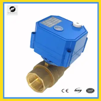 

CWX-25S 1/2'' DN15 2-way brass mini motorized ball valve with manual override function and position indicator DC3-6v CR01 2 wire