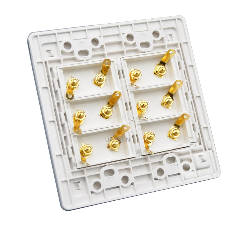 Silver Edge 120mm 6 Ports Speaker Wall Outlet pic 2