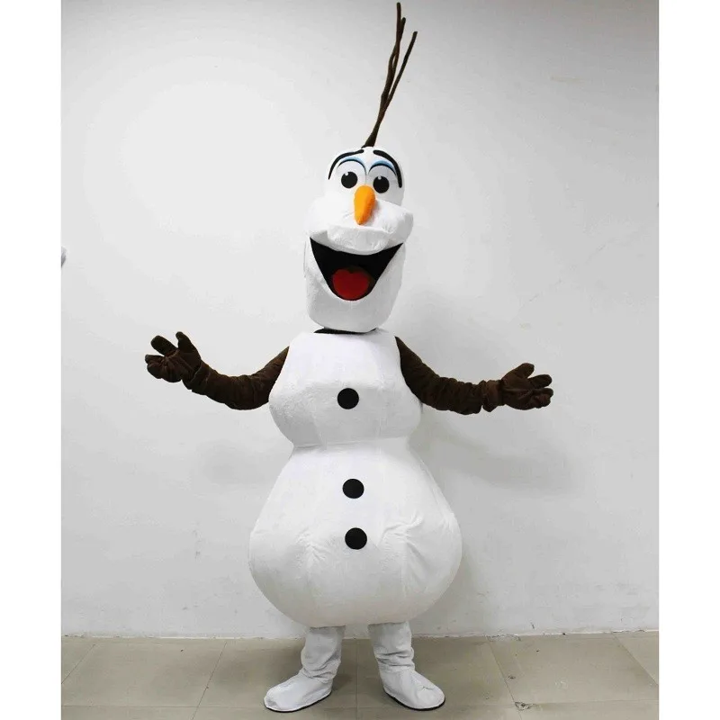 Alta calidad sonriendo disfraz de mascota Olaf muñeco de nieve de Halloween  para adultos Elsa Anna muñeco de nieve vestido de ropa de fiesta de Navidad  de dibujos animados|costume mascot adult|suit suitsuit