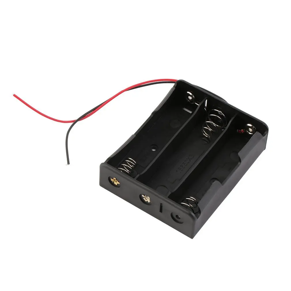 

Plastic Battery Storage Case Holder For 3 PCS 18650 3.7V With Wire Leads Universal Batteries Protecting Box