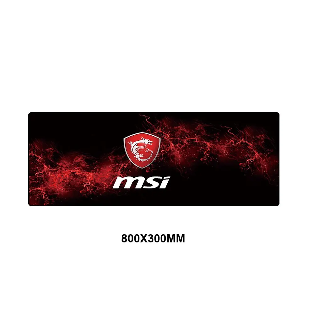 MSI коврик для мыши большой XXL геймер Противоскользящий резиновый коврик игровой коврик для мыши к клавиатуре ноутбук скорость мыши мышь стол игровые коврики - Цвет: MSI-004-80x30