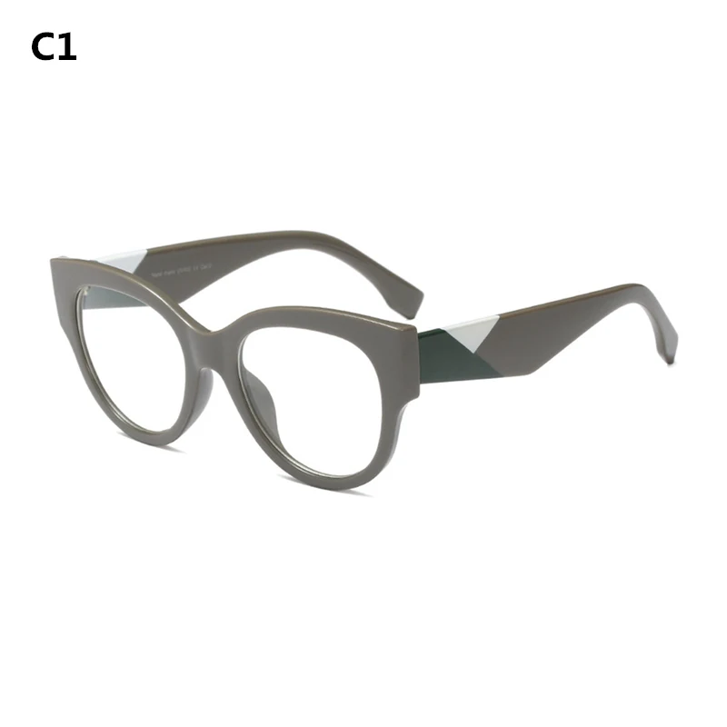 Kottdo, модные, брендовые, сексуальные, кошачий глаз, очки, для женщин, смола, по рецепту, очки, Ретро стиль, прозрачные очки, винтажные, оптические очки, Oculos - Цвет оправы: C1
