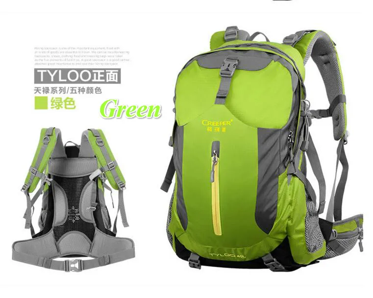 Creeper Nylon Free Shipping Professional Waterproof Rucksack Bear System Climbing Camping Hiking Backpack Mountaineering Bag 40L