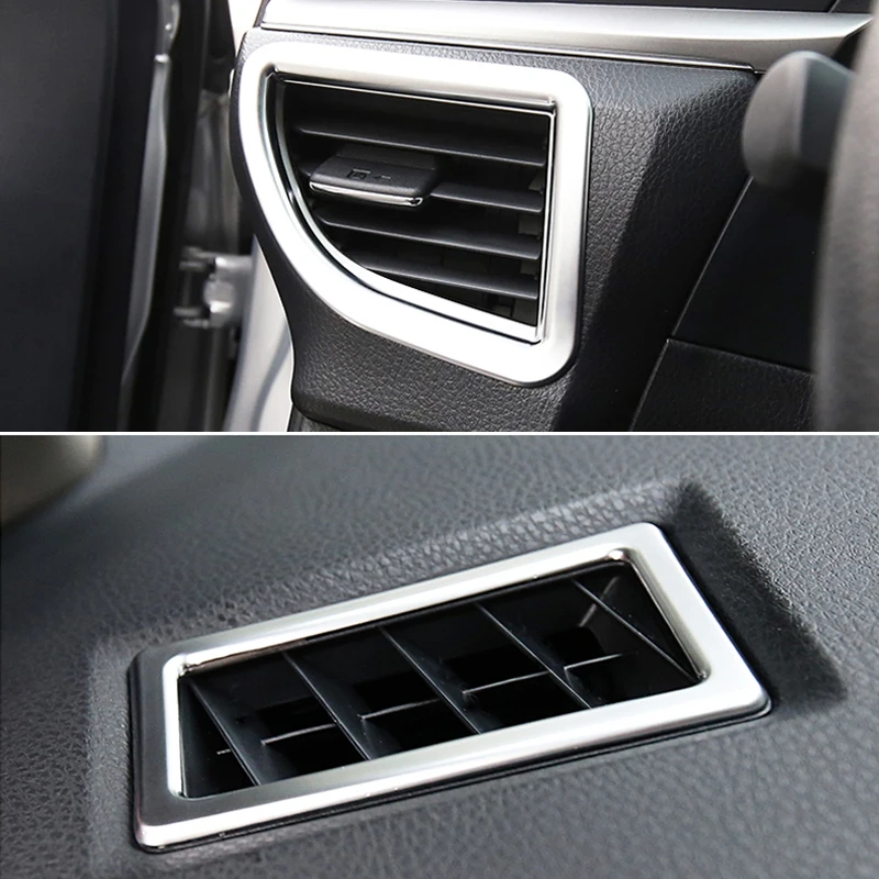 Car-style-garnish-cover-frame-lamp-trim-ABS-Plastic-front-Air-condition-Outlet-Vent-4pcs-For (2)