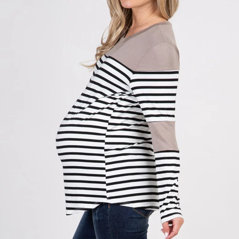 Women Fashion Casual Loose Blouse Shirts Woman Long Sleeve Striped O-Neck Blouse Shirt Wide Tops Femme Blusas Autumn Shirt Blusa