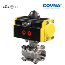 DN15 Pneumatic 2 Ways Thread Ball Valve Double Acting 1/2'' G thread Pneumatic Ball Valve