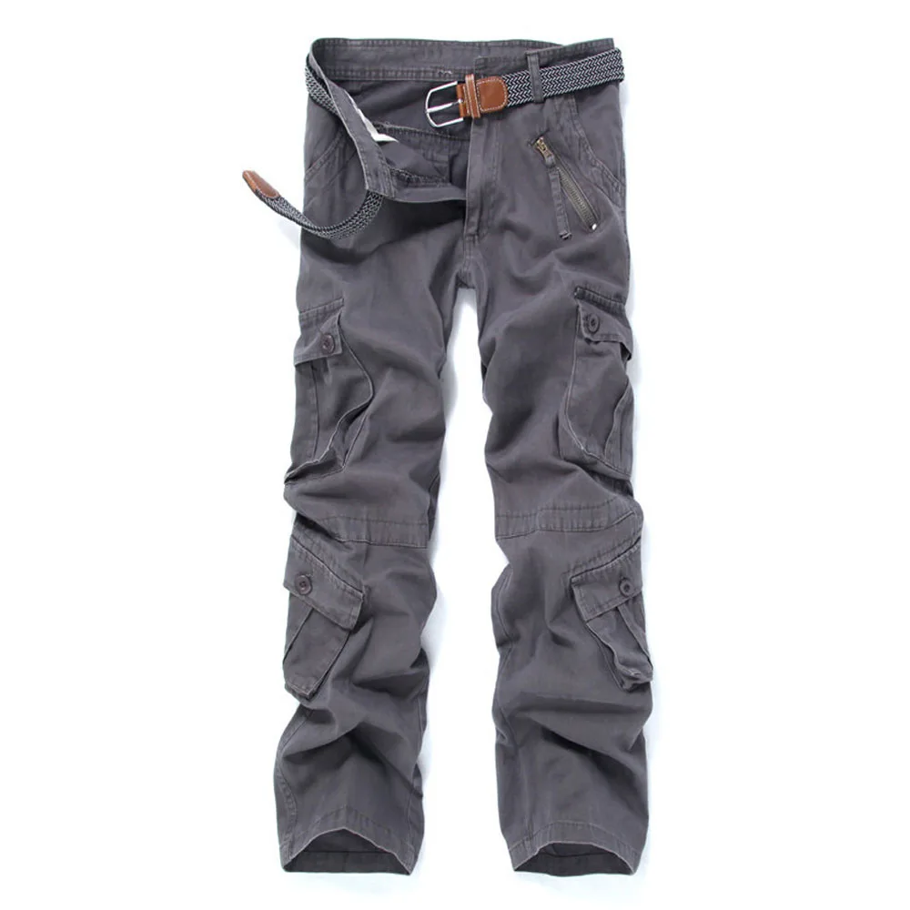 Мужские брюки с несколькими карманами из хлопка, мужские тактические военные брюки размера плюс, мужские спортивные брюки для походов, походные свободные брюки-карго WP93 - Цвет: K02 WP6001