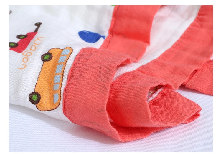 New 4 Layers Bamboo Baby Muslin Blanket Newborn Swaddles Soft Cartoon Blankets Bath Gauze Infant Wrap Sleepsack Multi-use Diaper (15)