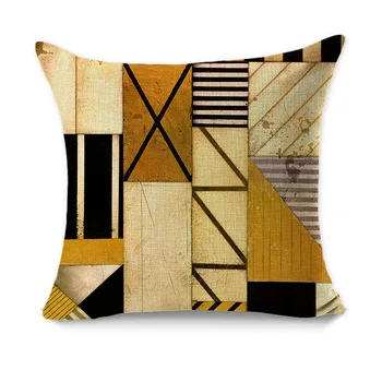 RUBIHOME Creative Decorative Cushion Cover Throw Pillowcase Polyester Thick Fabric Home Decor Geometry Stripe Design
