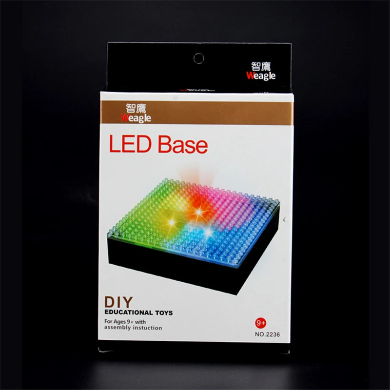 LED a display box with protection showcase figure base plate for building blocks toys diy dolls house gift children | Игрушки и хобби