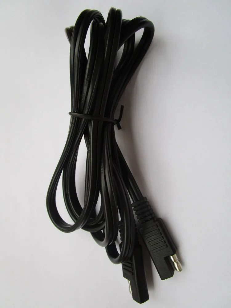 

1 Pcs SAE to SAE DC Power Automotive Extension Cable 0.824mm^x2C 18AWG 200cm Black Color
