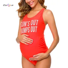 Материнство с буквенным принтом с открытой спиной женщины одна часть Беременность Одежда для купания, треугольный Купальник Летний жилет купальные костюмы сексуальные мама