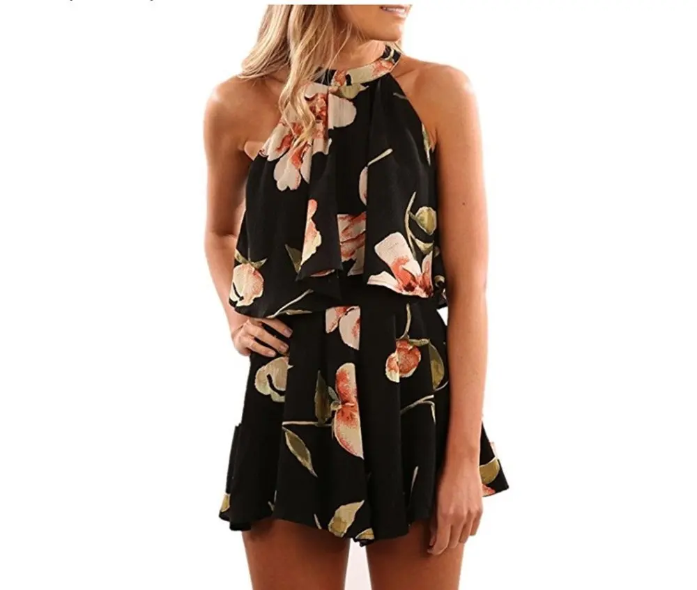 Women Set Sexy 2 Pieces Set Floral Printed Mini Dress And Cropped Halter Top Fashion 2019 Summer Female Shorts Sets 311Y Women Set Sexy 2 Pieces Set Floral Printed Mini Dress And Cropped Halter Top Fashion 2019 Summer Female Shorts Sets 311Y