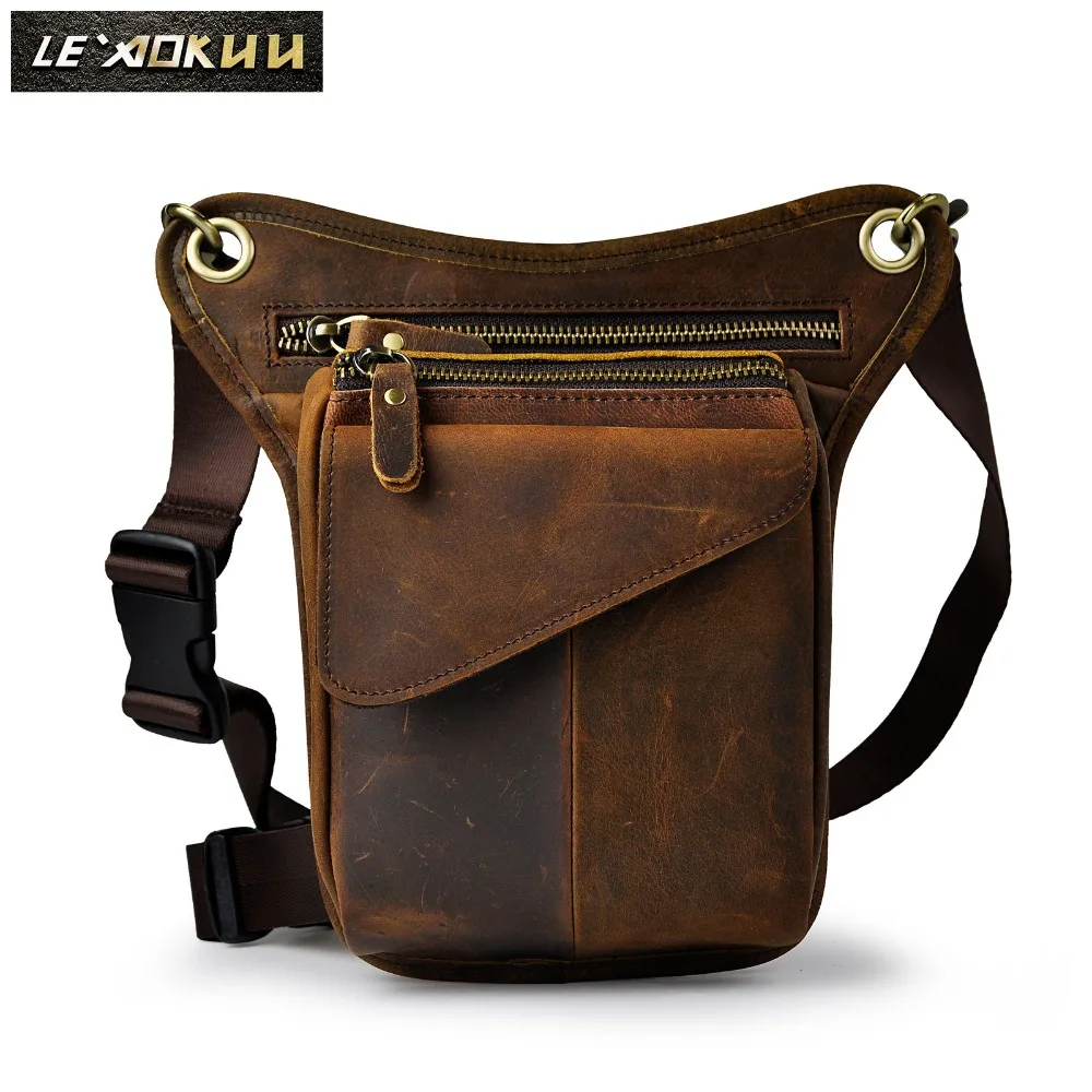 Borsa a tracolla classica marrone Casual da uomo in pelle di qualità Design borsa a tracolla multifunzionale da viaggio in vita da viaggio 211/90-3