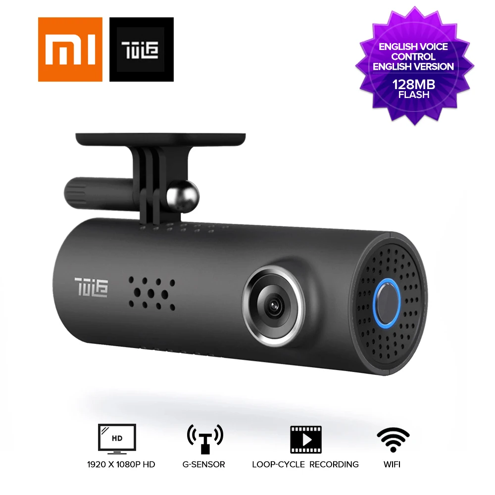 

70mai 1S Dash Cam Wireless WiFi DVR with 130 Degree 1920 x 1080P Full HD Night Version G-Sensor