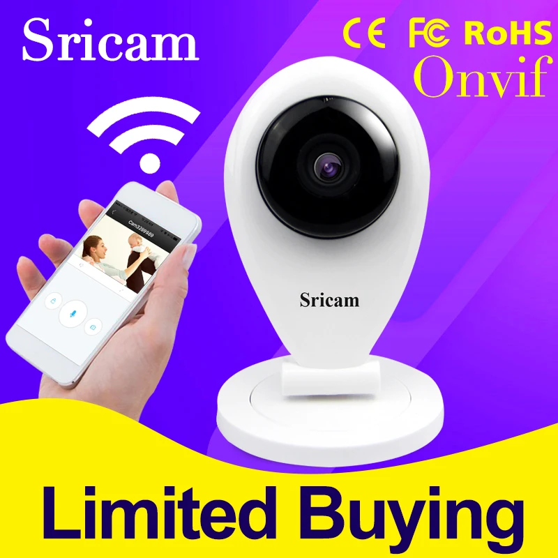 Original Sricam ip camera HD 720P WI FI P2P Mini Baby Monitor Smart Onvif Motion Detection