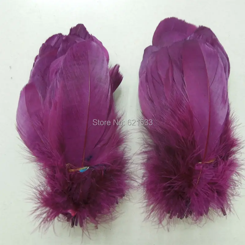 

200pcs/lot !Dark Reddish Purple color Goose Nagoire Feathers, Loose Goose feathers,12-20cm long,craft feathers for masks