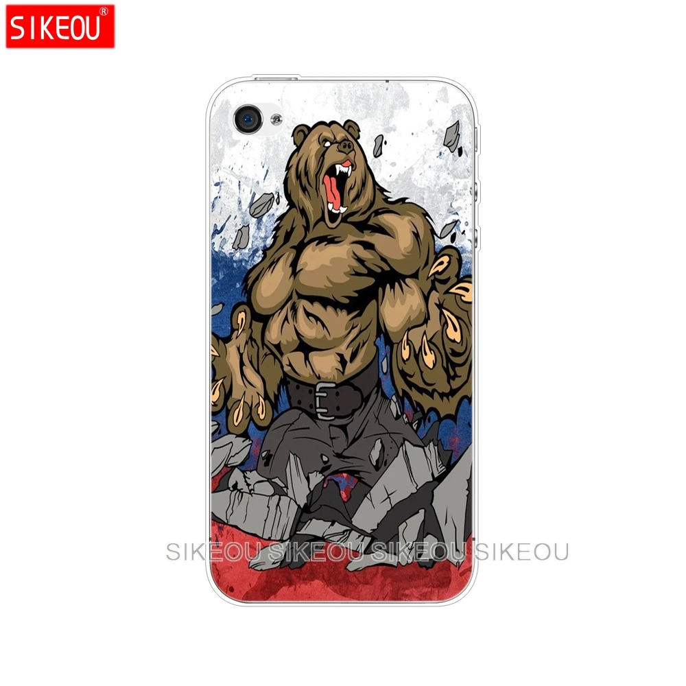 Силиконовый чехол для телефона диагональю 4 0 дюйма iPhone SE 5 с рисунком кошки волка
