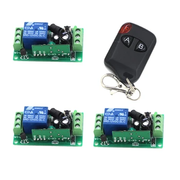 

New AB Button RF Wireless Remote Control Switch System 3Receiver /Switch&1Transmitter/Remote Control 315/433MHZ