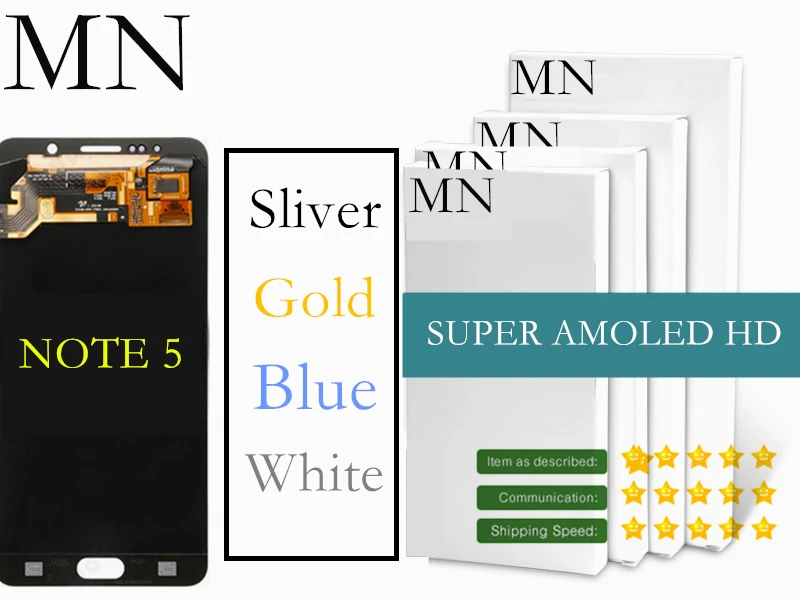 imágenes para 3 Color 100% Probado Pantalla Super AMOLED De Samsung Galaxy nota 5 N9200 N920 LCD Digitalizador Asamblea Azul Blanco oro imágenes para 3 Color 100% Probado Pantalla Super AMOLED De Samsung Galaxy nota 5 N9200 N920 LCD Digitalizador Asamblea Azul Blanco oro